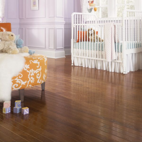 Baby room hardwood flooring