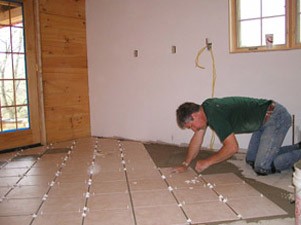 Tile installation