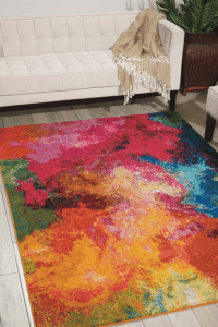 Bright colored rug