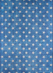 Novogratz District Dis-7 Contemporary Stars Blue 7'6" x 9'6" Area Rug