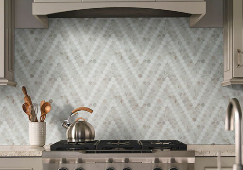 Mosaic tile kitchen backsplash | Dolphin Carpet